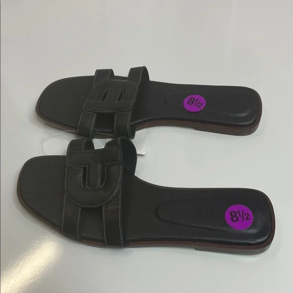 Cole Haan Chrisee Slide Sandal Black Leather New Size 8.5 - Picture 3 of 7